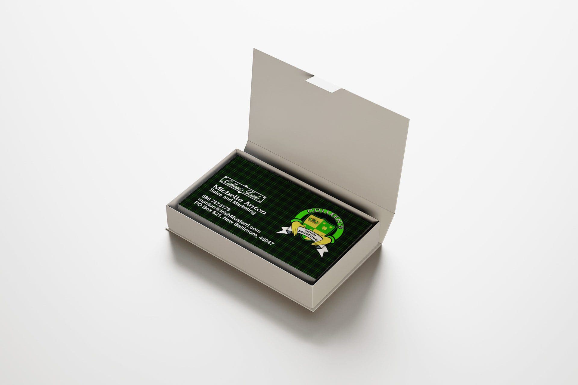 Colleens Mustard - Business Card Mockup