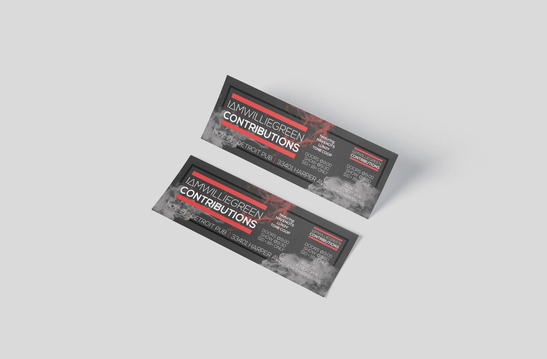 Detroit Pub - Event Tickets with Stub Mockup 01