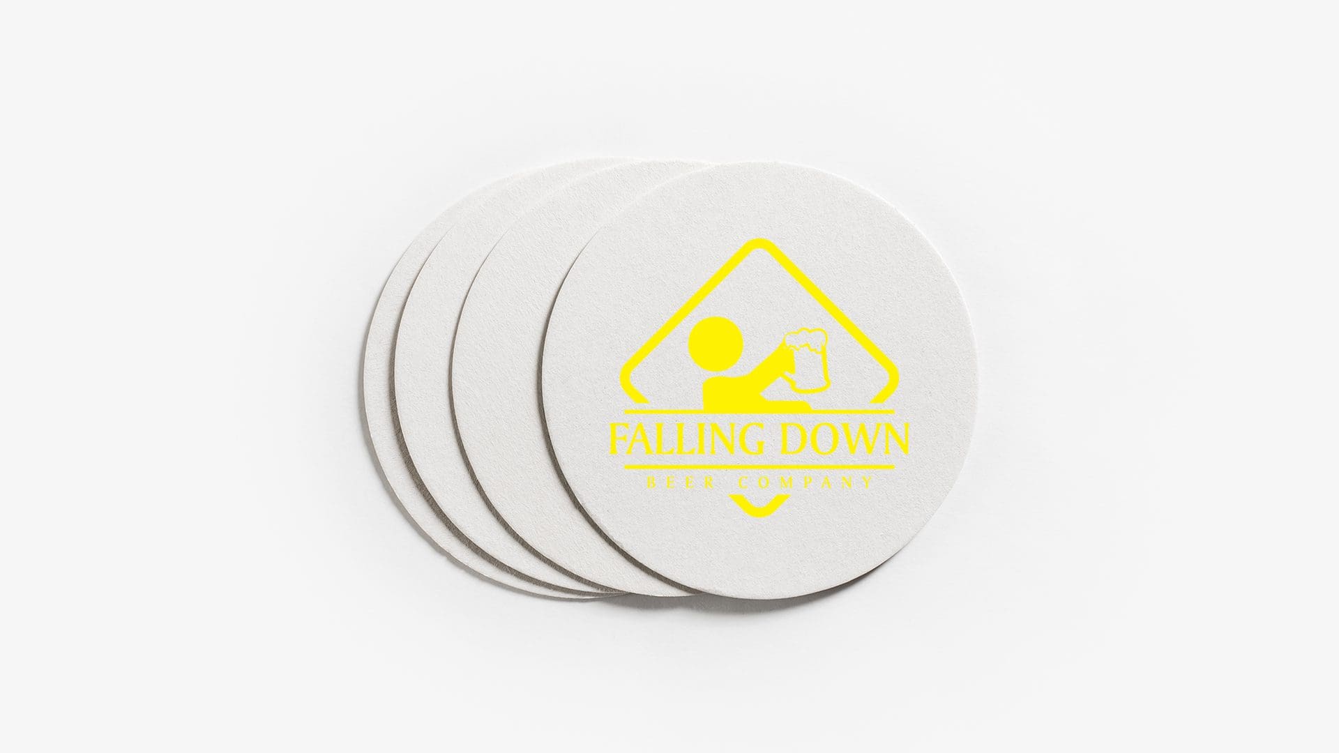 Falling Down Beer Company - Coasters Mockup 03