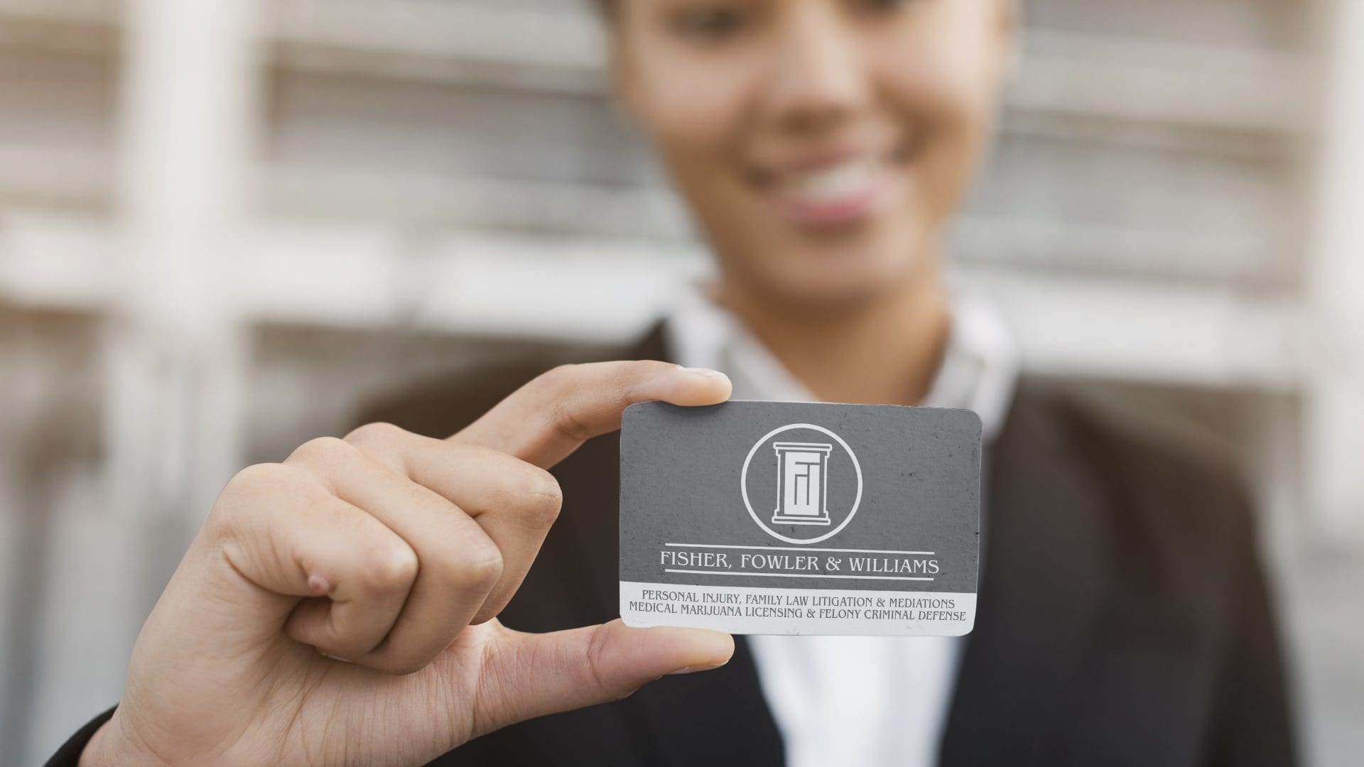 Fowler and Williams – Matte Business Card with Rounded Corners Mockup 01