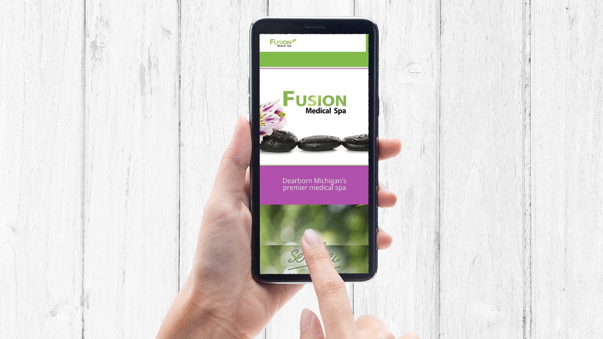 Fusion Spa - Website mockup 01
