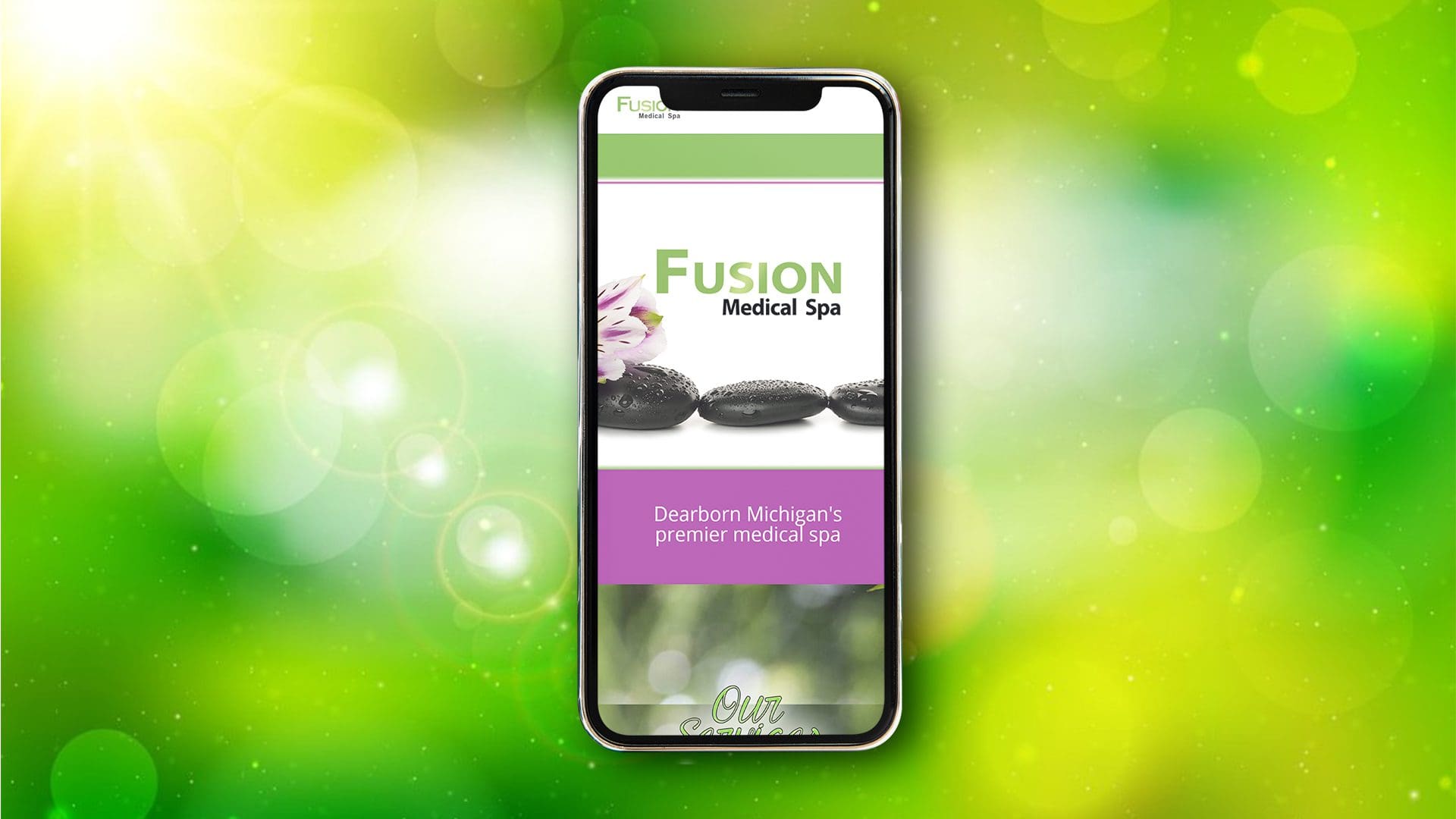 Fusion Spa - Website mockup 03
