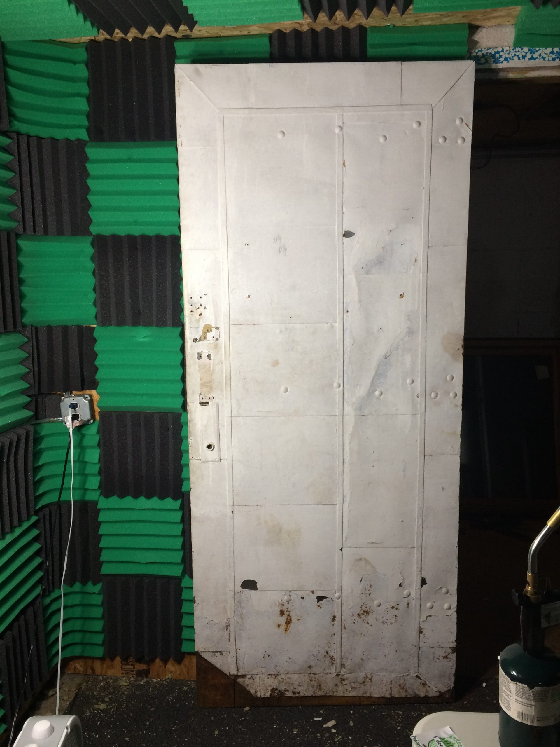 Podcast Detroit Door Wrap - before
