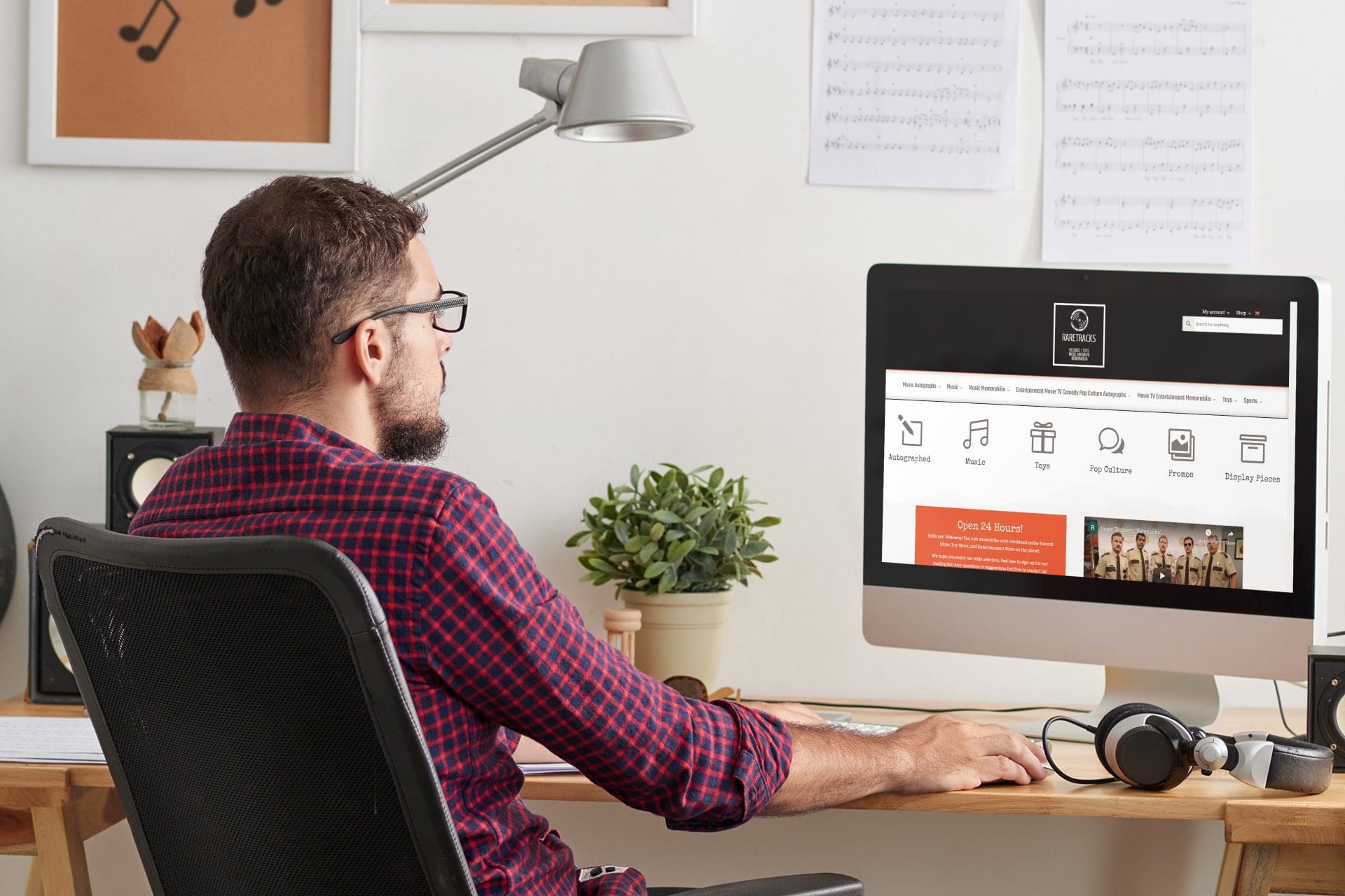 Raretracks - website mockup 01