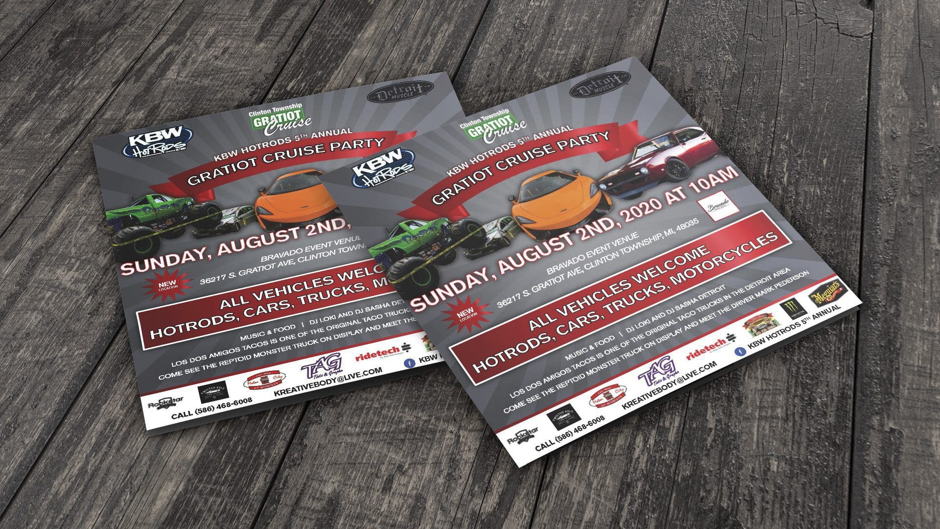 Kreative Body Werks - 2020 Gratiot Cruise Flyer Mockup 02