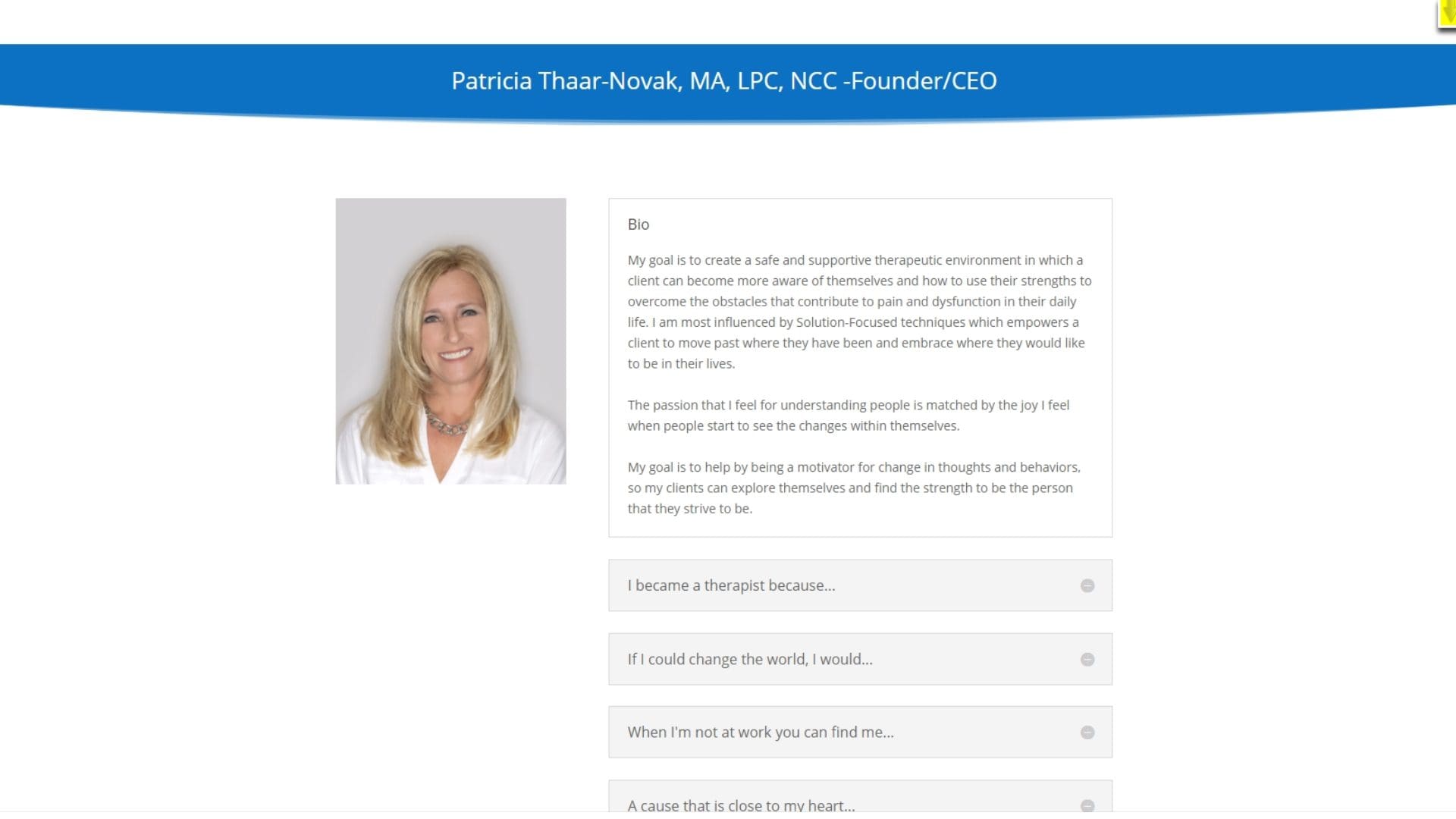 Thaar Care Foundation Inc. - Staff Details