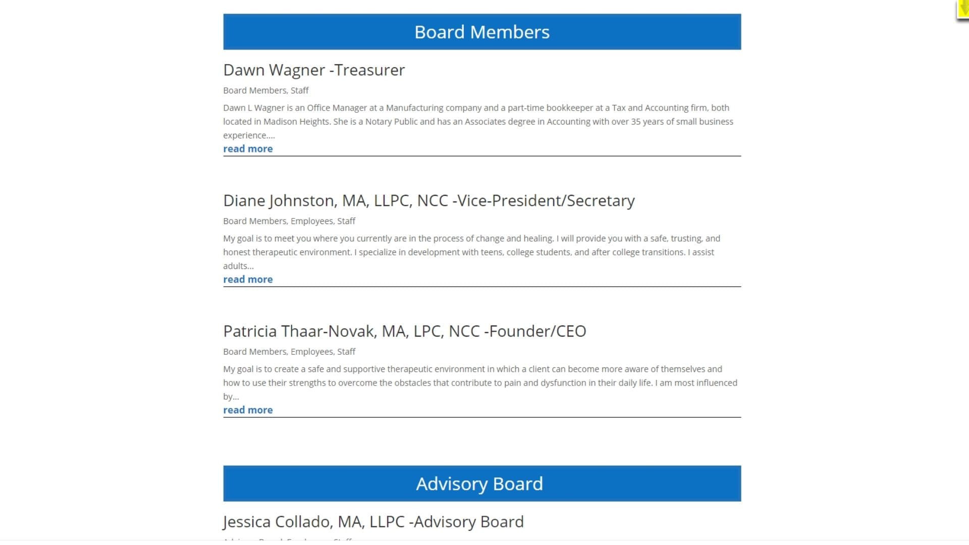 Thaar Care Foundation Inc. - Staff Page