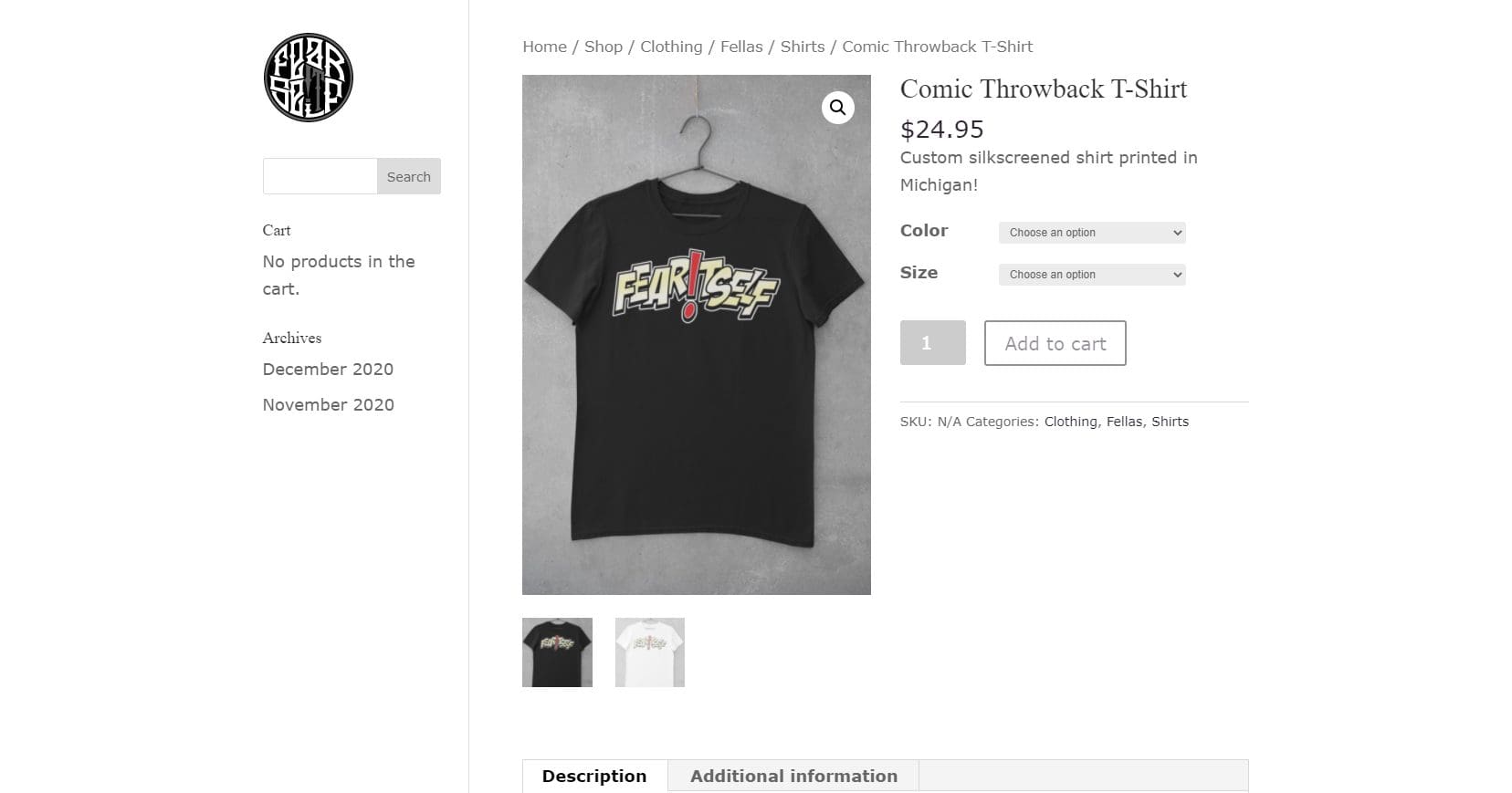 Fear Itself Clothing - Ecommerce Website (8)