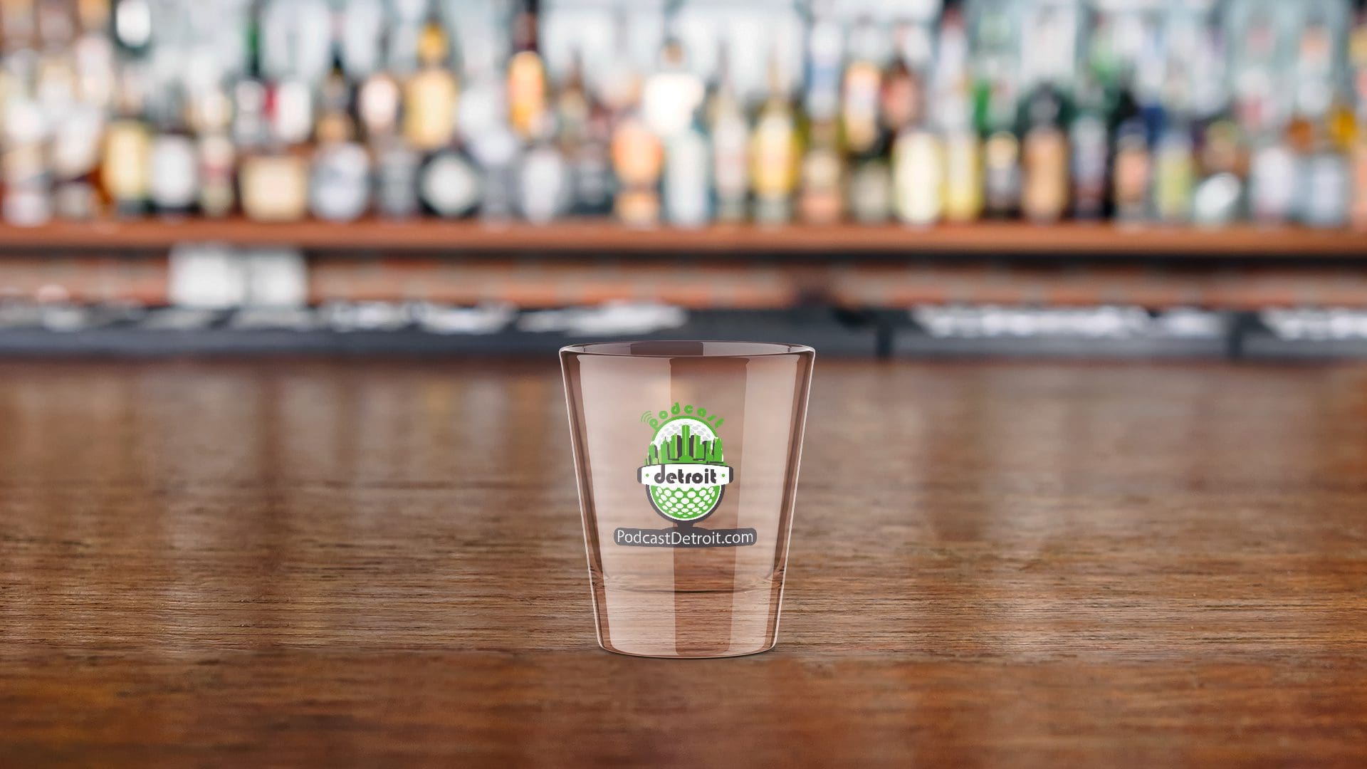Podcast Detroit - Promotional Shot Glasses (1)