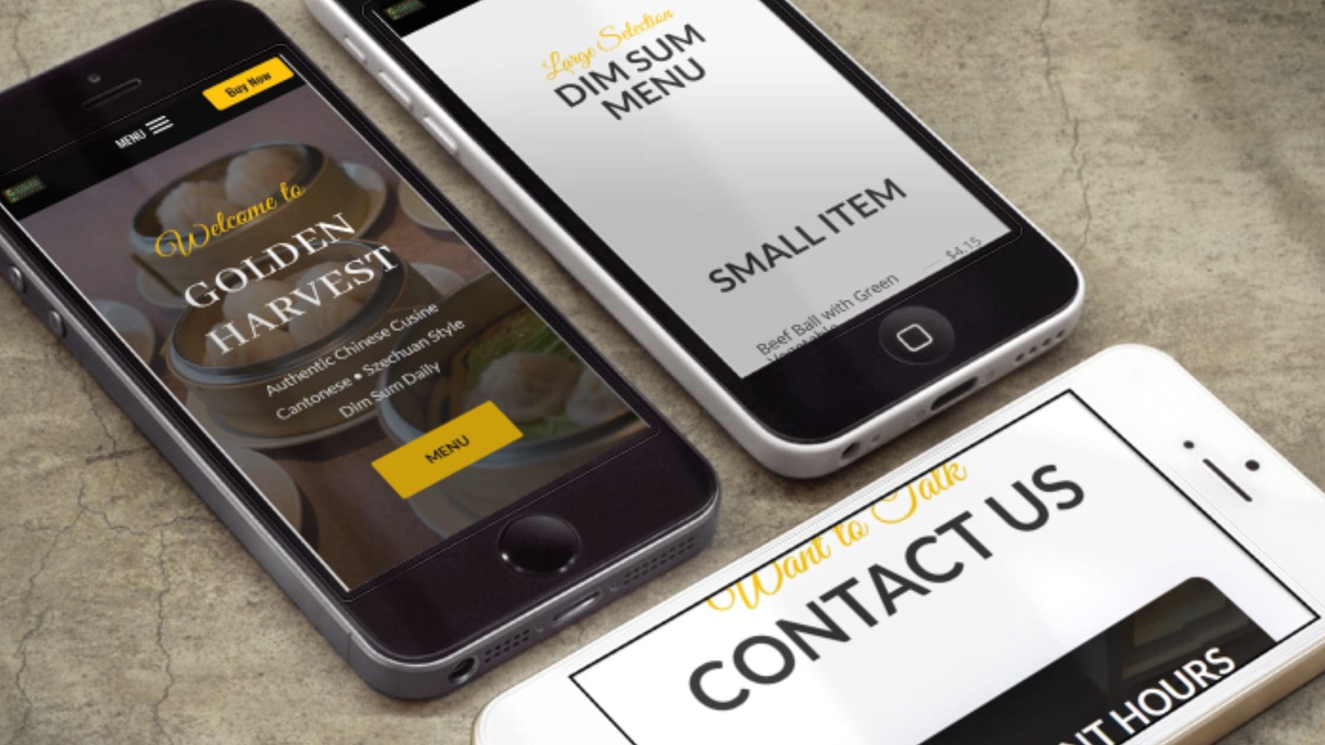 Online Dim Sum Menu on Phone