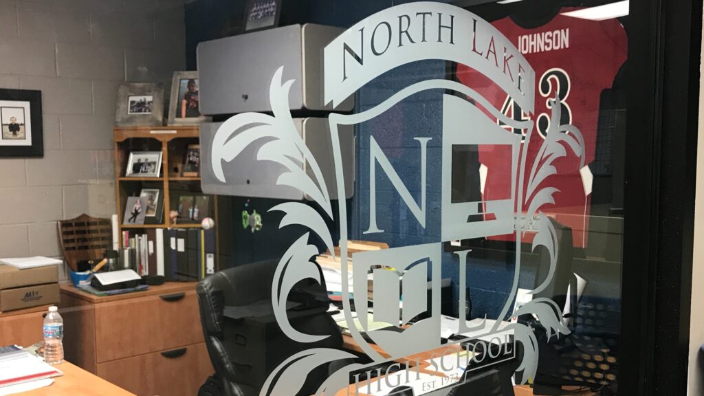 Frosted Vinyl Window Logo 3