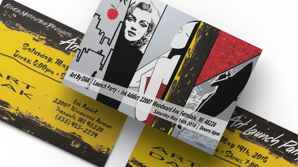 Flyers for art event Detroit