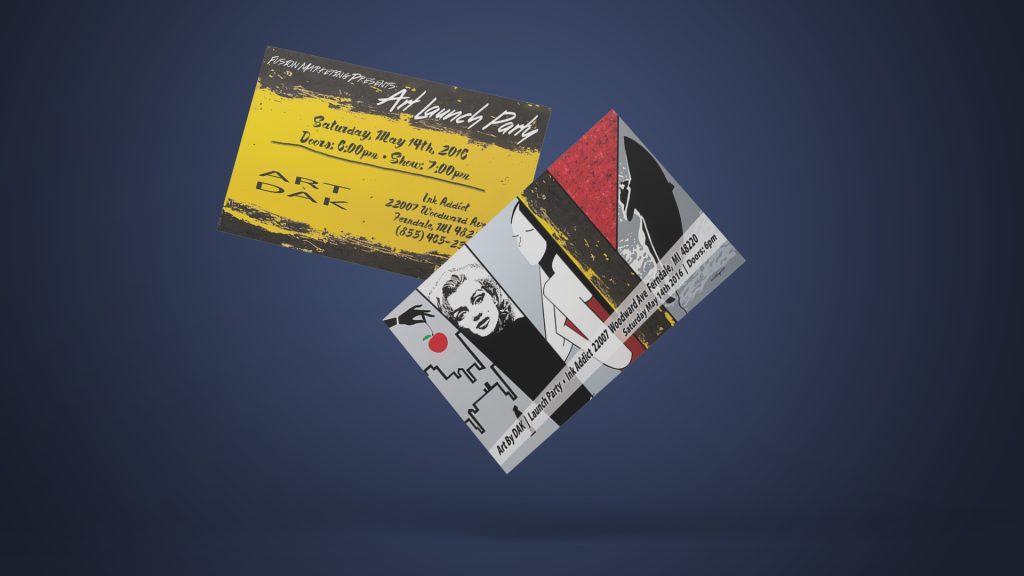 Flyers for art event Detroit 2