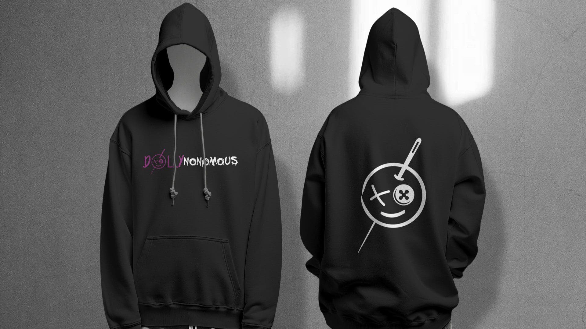 Dollynonomous Logo Design Hoodie Mockup
