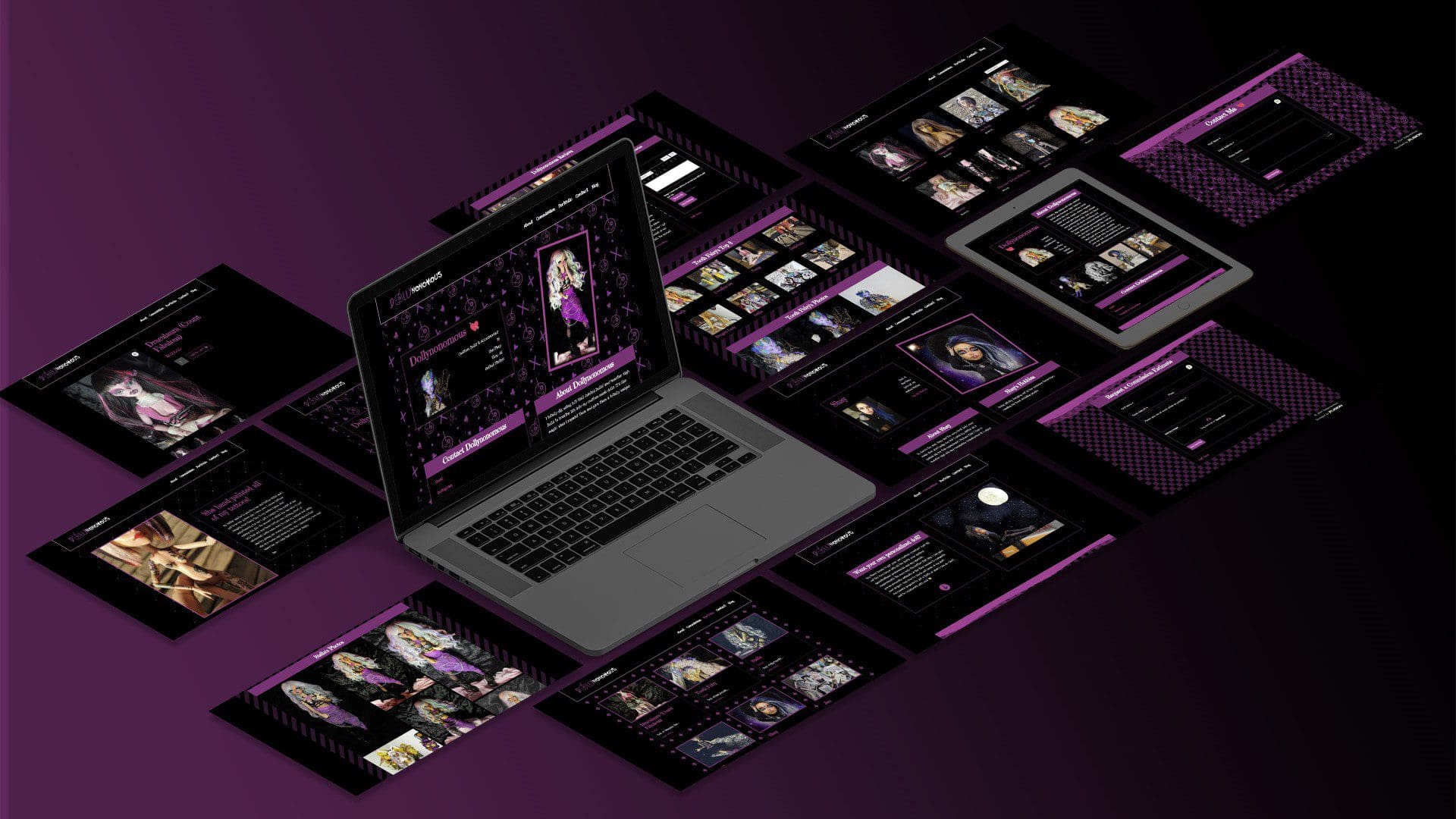 Dollynonomous Website Design Responsive Mockup 2 Dollynonomous Website Design Website Mockup