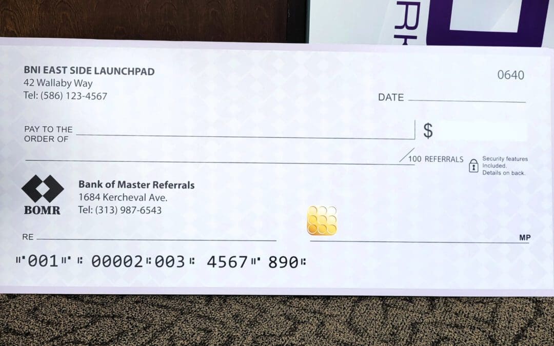 BNI – Custom Giant Check