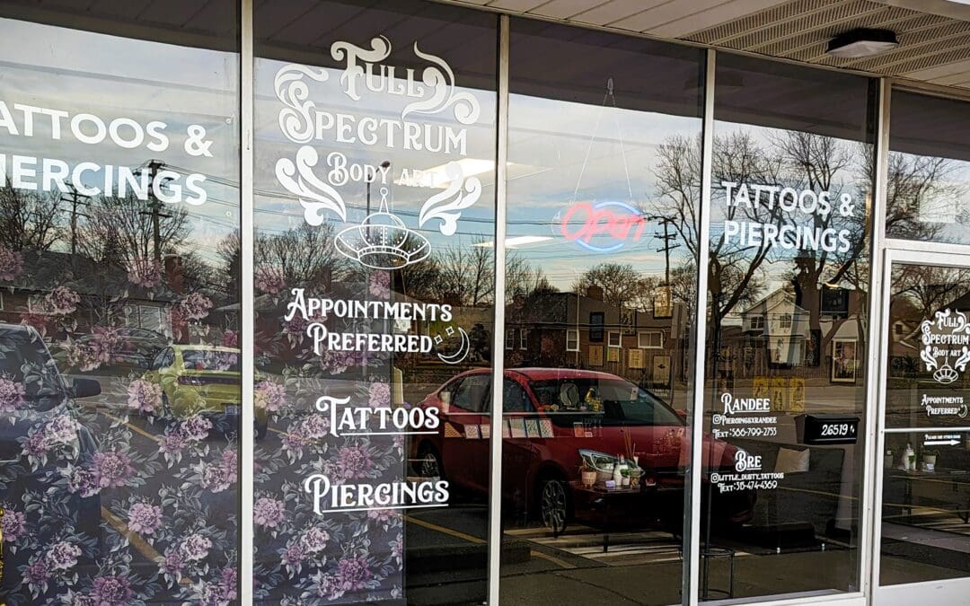 Full Spectrum Body Art – Window Advertisements