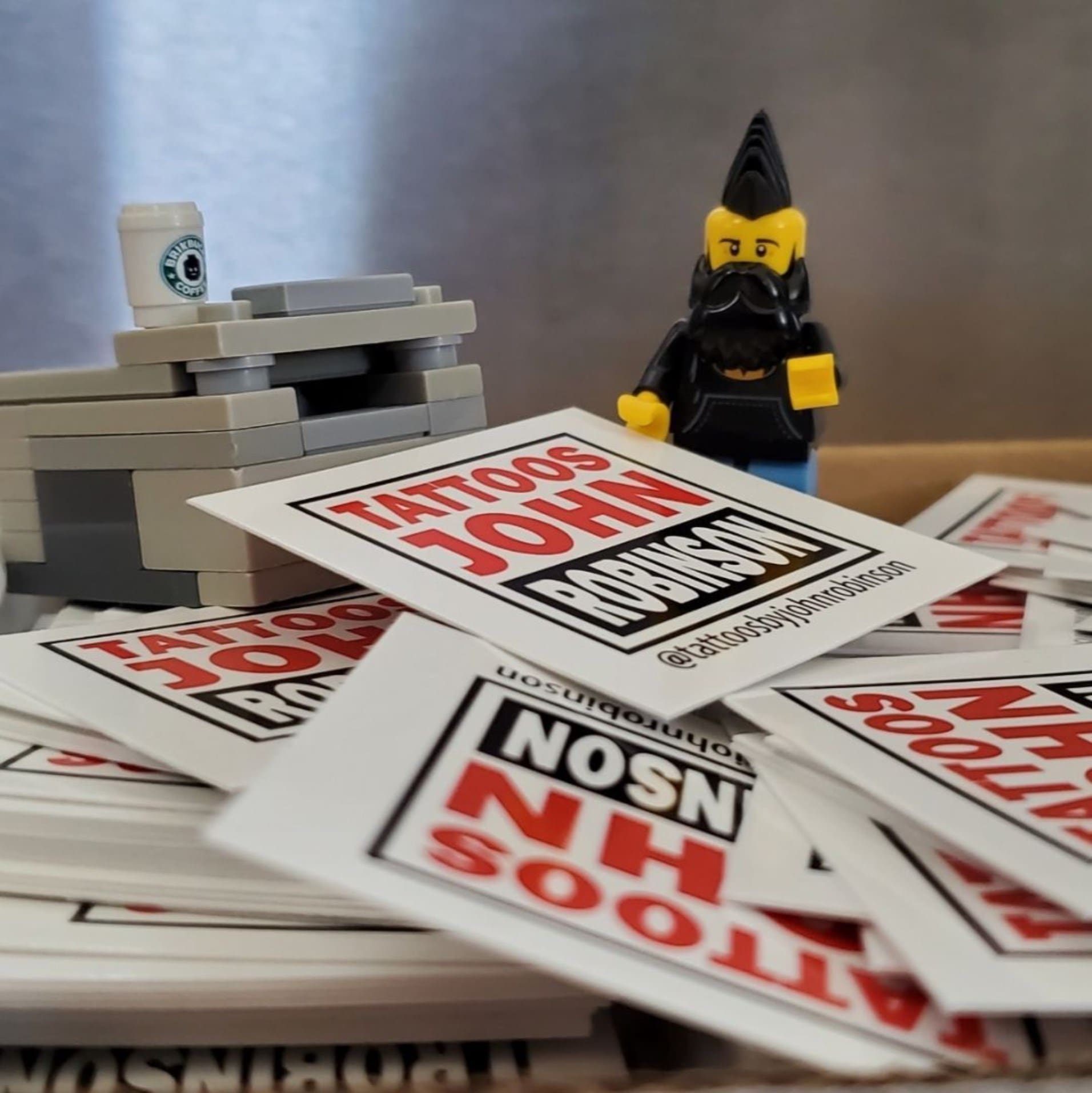 LEGO John Robinson Tattoo Business Cards