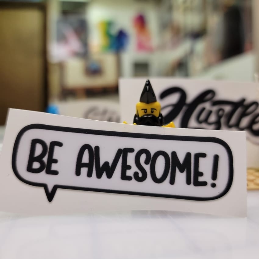 Lego John witha Be Awesome sticker Lego John witha Be Awesome sticker