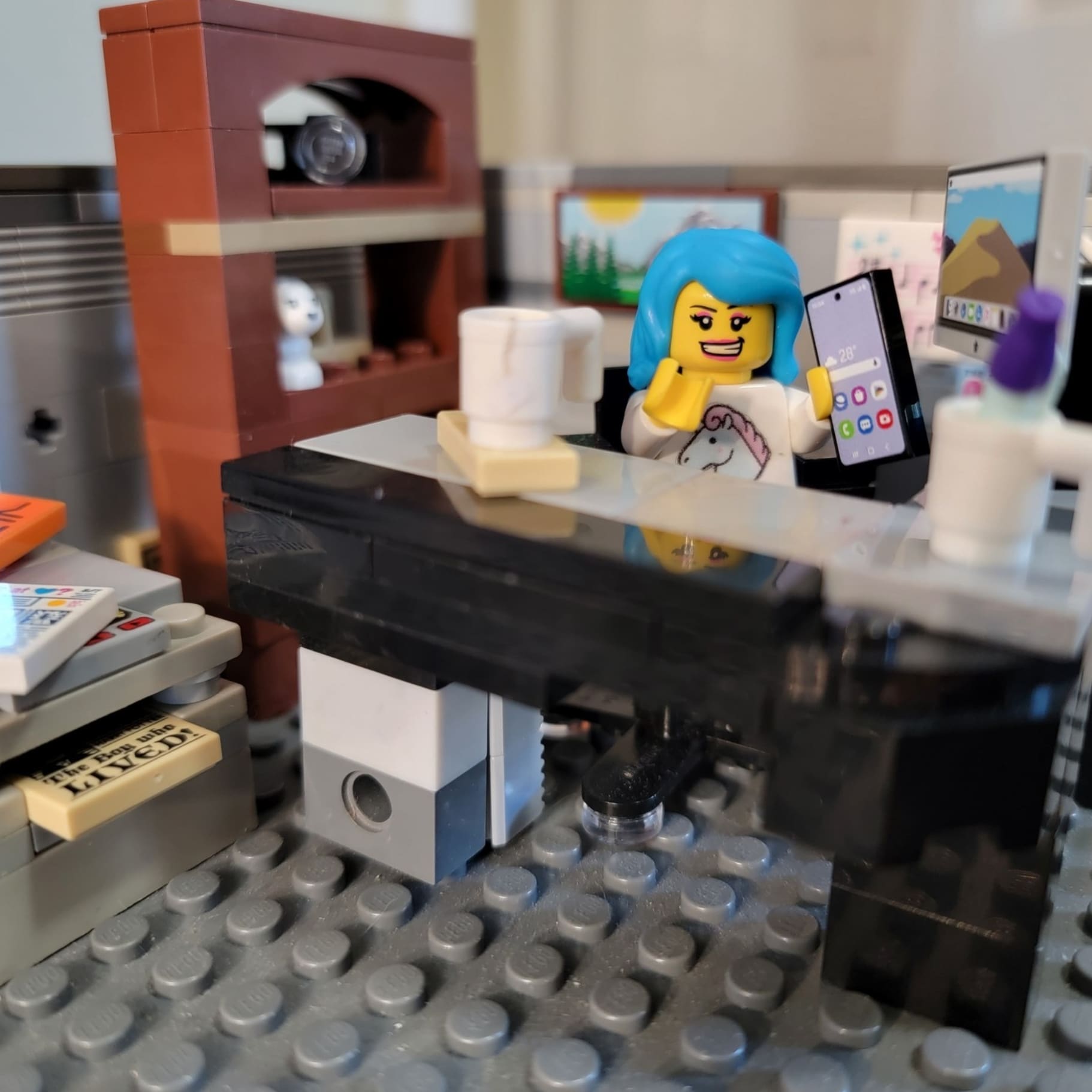 Lego Shay at her desk Lego Shay at her desk