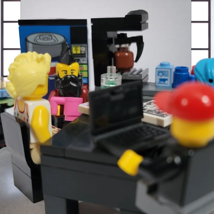 Lego team around the table