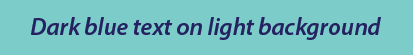 Dark blue text on light background